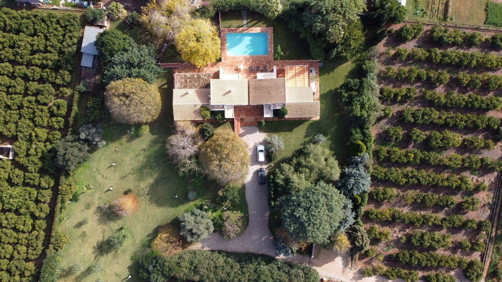 A private retreat surrounded by greenery, all on one level and with complete privacy.