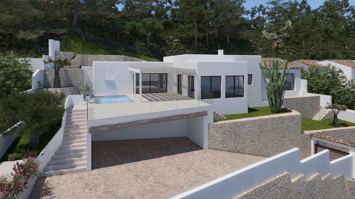 Sea view villa with renovation permit granted