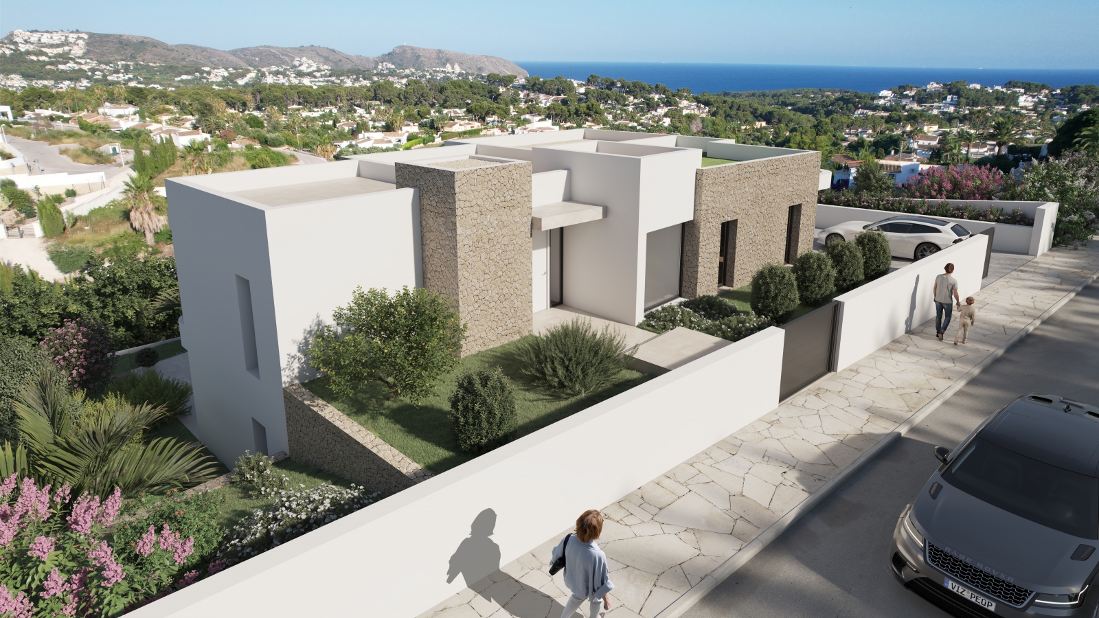 Proyecto de villa moderna con vistas al mar